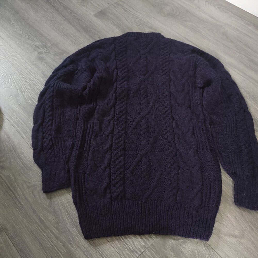 NWT Gamboa Alpaca Sweater for Men Hand Knitted Cabled Sweater - Picture 7 of 12